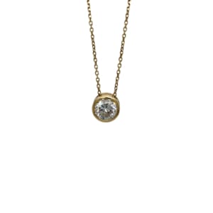 14K Yellow Gold Diamond Pendant