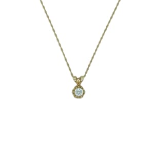 14K Yellow Gold Diamond Pendant