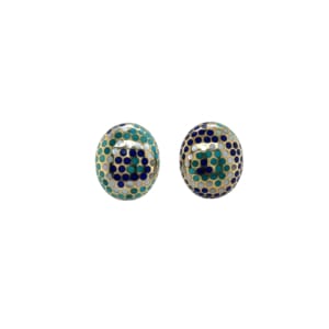 Angela Cummings 18K Yellow Gold Inlaid Earrings
