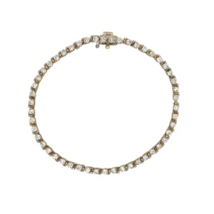 14K Yellow Gold Diamond Tennis Bracelet