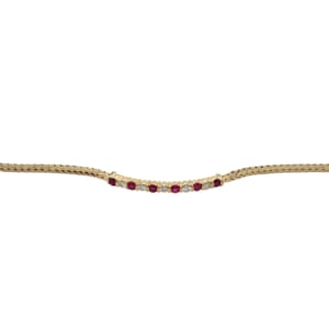 14K Yellow Gold Ruby and Diamond Bracelet
