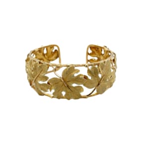 Buccellati 18K Yellow Gold Leaf Bangle Bracelet