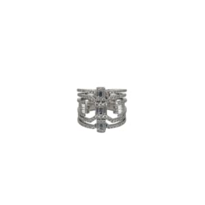 14K White Gold Diamond Band