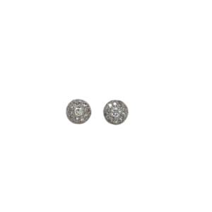 Vintage 14K White Gold Diamond Earrings