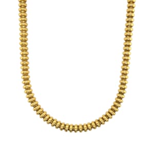 18K Yellow Gold Round Link Necklace