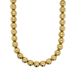 18K Yellow Gold Bead Necklace