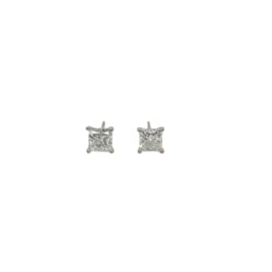 14K White Gold Diamond Stud Earrings