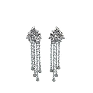 18K White Gold Diamond Chandelier Earrings