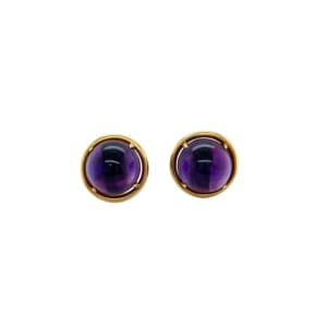 Gump's 18K Yellow Gold Amethyst Earrings