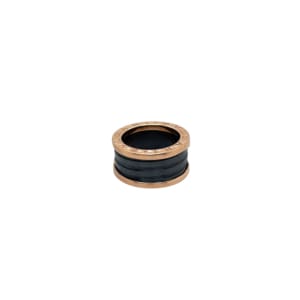 Bulgari 18K Rose Gold Black Ceramic Band