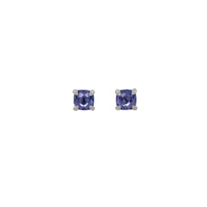 David Yurman 18K White Gold Tanzanite and Diamond Earrings