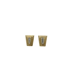 Jose Hess 14K Yellow Gold Baguette Diamond Studs