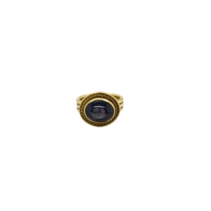 18K Yellow Gold Star Sapphire Ring