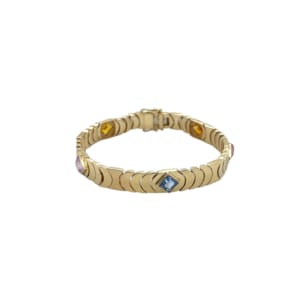 14K Yellow Gold Multi-Color Bracelet