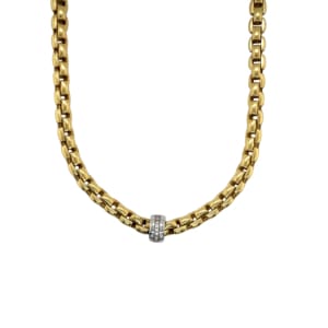 Fope 18K Yellow Gold Diamond Necklace