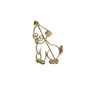 Tiffany & Co. 14 K Yellow gold Puppy Brooch