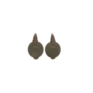 Pomalleto 18K Yellow Gold Moonstone and Diamond Earrings