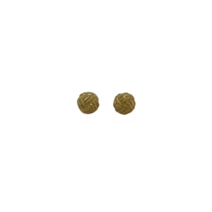 Tiffany & Co. 18K Yellow Gold Woven Ball Stud