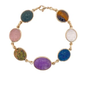 14K Yellow Gold Scarab Bracelet