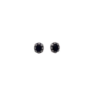 Platinum Sapphire and Diamond Earrings
