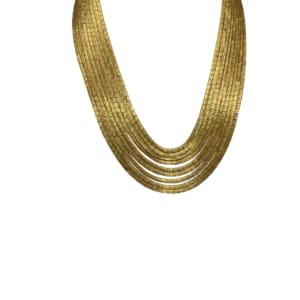 18K Yellow Gold Spaghetti Necklace